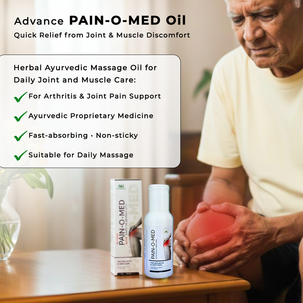Pain-O-Med Advance Ayurvedic Massage Oil | Quick Relief for Arthritis, Joint & Muscle Pain
