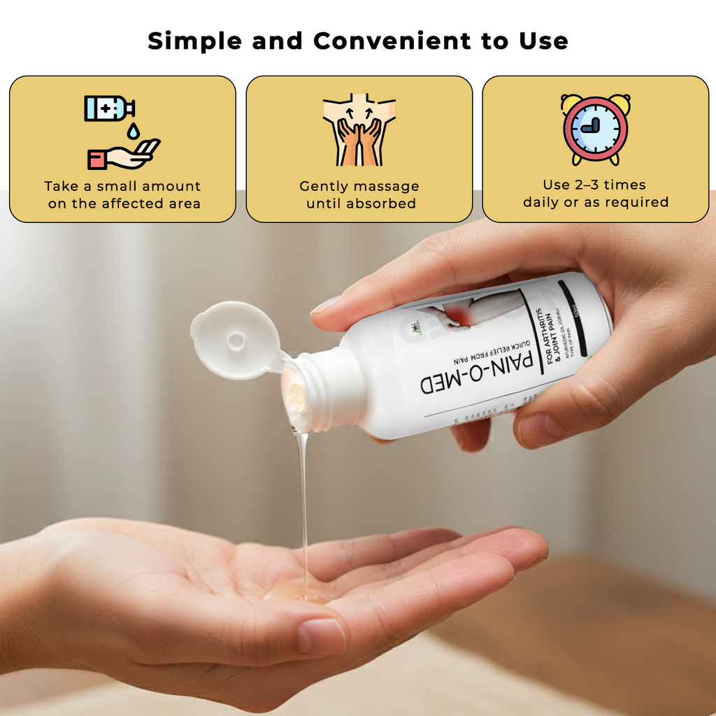 Pain-O-Med Advance Ayurvedic Massage Oil | Quick Relief for Arthritis, Joint & Muscle Pain