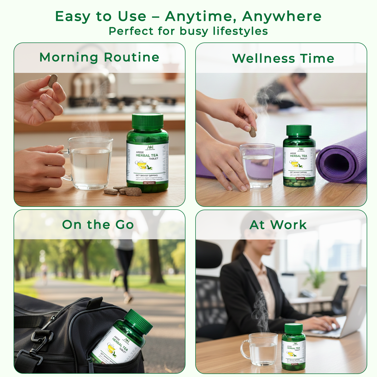 Arise Herbal Tea Tablets | Natural Weight Management & Immunity Booster (60 Tablets)
