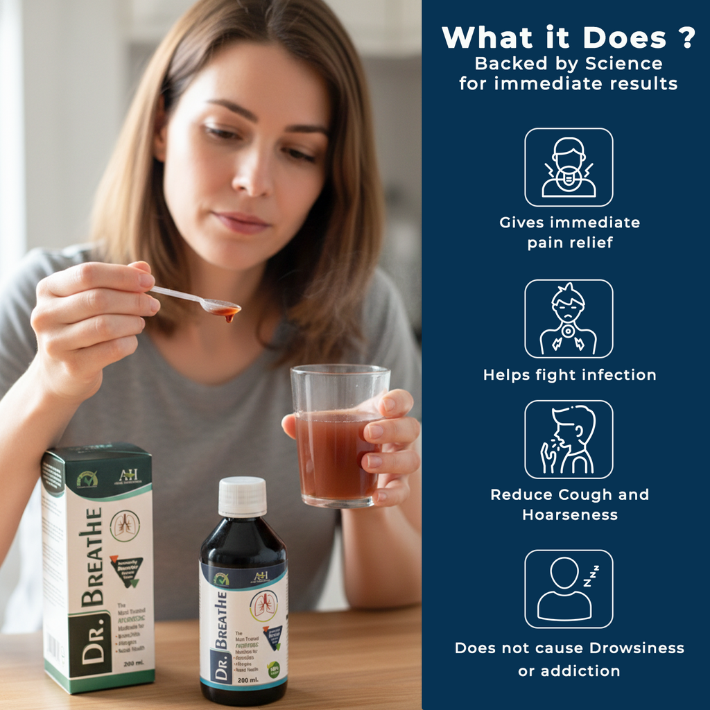 Dr. Breathe Ayurvedic Herbal Tonic | Immunity Booster & Respiratory Care (200ml)