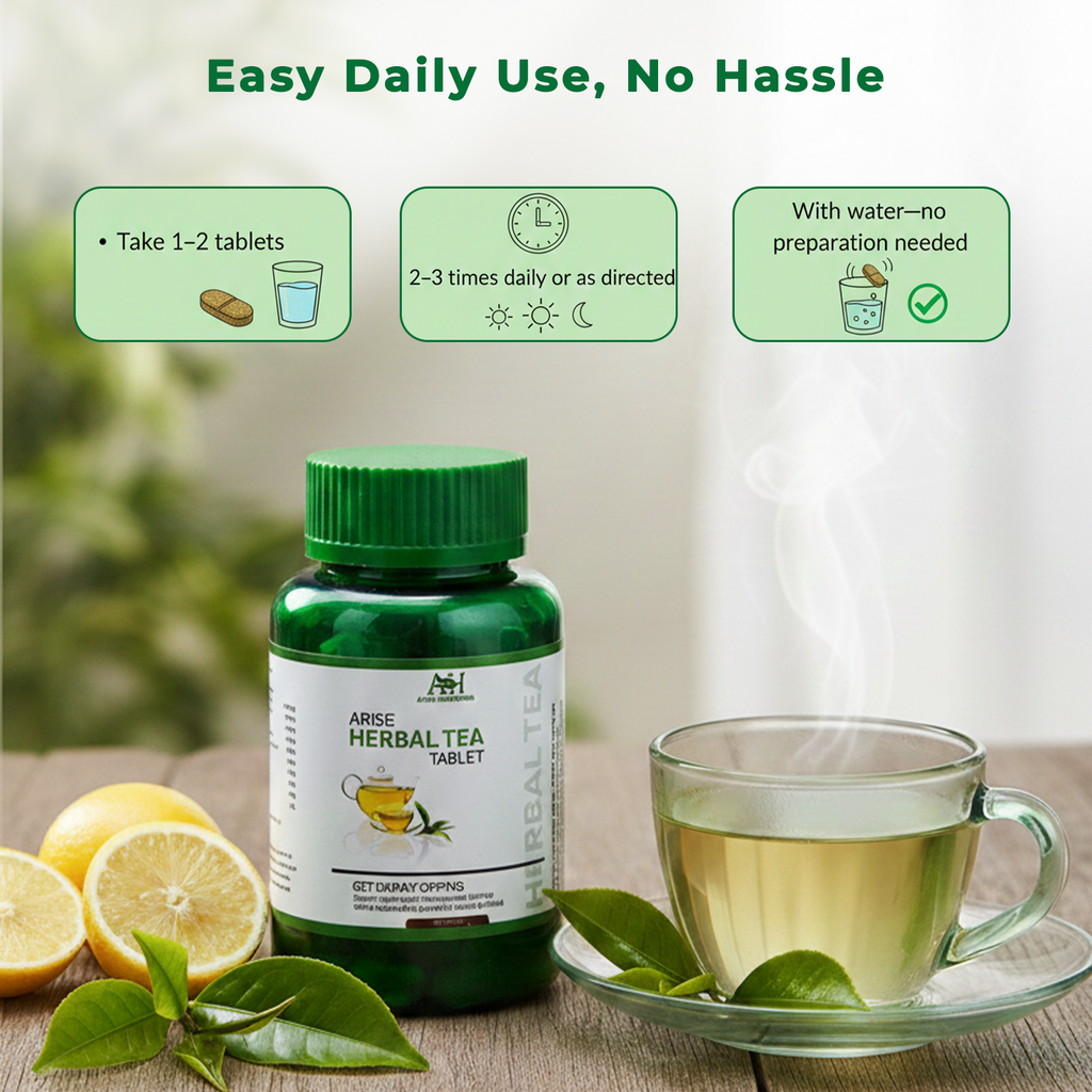 Arise Herbal Tea Tablets | Natural Weight Management & Immunity Booster (60 Tablets)