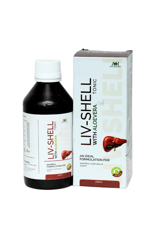 Liv-Shell Ayurvedic Liver Tonic with Aloe Vera – For Liver Health, Acidity & Digestion (200ml)